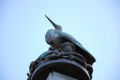 Storch auf dem Strochenbrunnen, Tempelhof, Adolf-Scheidt-Platz