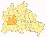 Karte von Berlin mit Bezirk Charlottenburg-Wilmersdorf