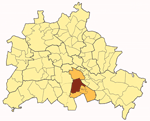 Karte von Berlin mit Stadtteil Britz im Bezirk Neukölln