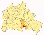 Karte von Berlin mit Stadtteil Gropiusstadt im Bezirk Neukölln