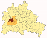 Karte von Berlin mit dem Stadtteil Westend im Bezirk Charlottenburg-Wilmersdorf